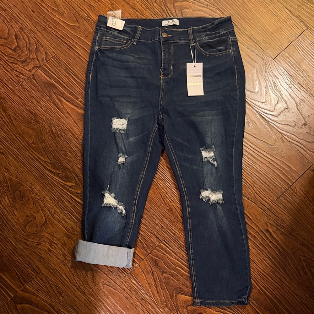 Distressed Harmony & Havoc Blue Jeans for Women